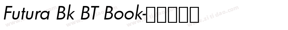Futura Bk BT Book字体转换